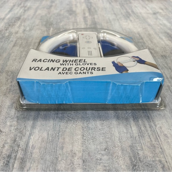 Racing Wheel With Gloves For Nintendo Wii Remote New C2 Tech - Picture 3 of 7